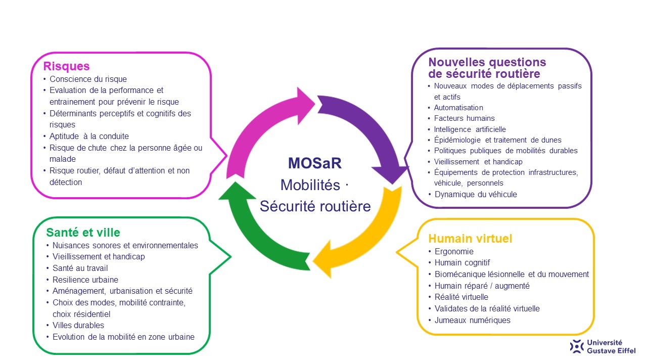 Visuel représentant le périmètre scientifique de la fédération MOSaR